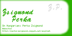 zsigmond perka business card